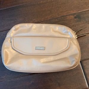 Versace Parfums Gold Zip Clutch EUC
